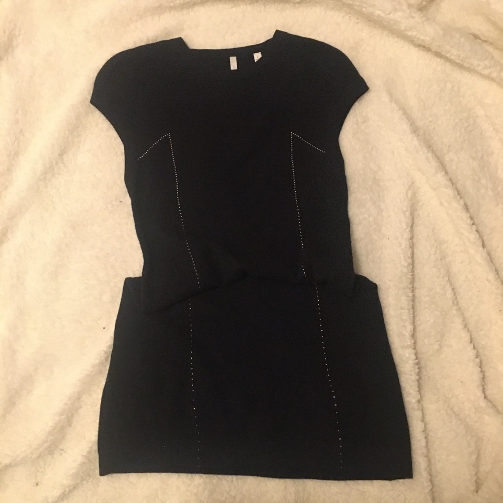 IISLI Cashmere Dress Black with Crystals, Petite